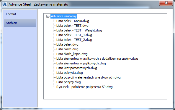 Advance Steel - nowy sposób zestawień (DWG).png